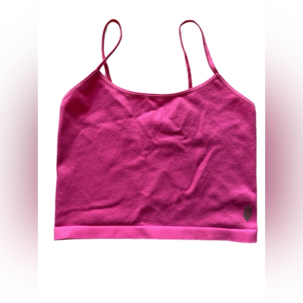 Free people movement hot pink top XL NWOT